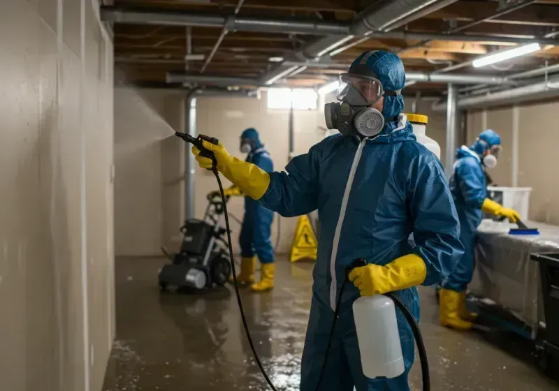 Basement Sanitization and Antimicrobial Treatment process in Coal Grove, OH